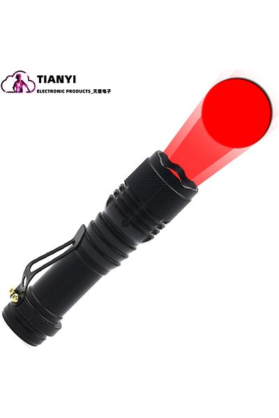 Activefire Aa Zoom Black Red Light High Power Red, Green, Blue, White Led Flashlight - Powerful Three-mode Ligh