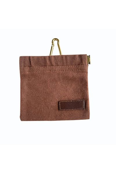Choice BROWN Walking Dog Snack Pocket with Carabiner Hands Free Pet Treat Bag Waist Pack Storage Pouch Dog
