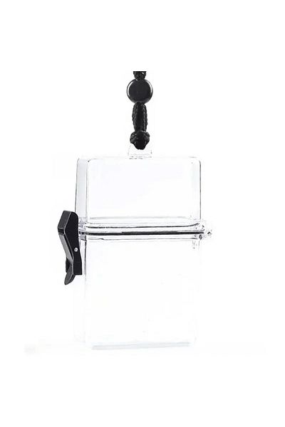 Choice White 3 Inch Transparent Storage Box Photocard Holder With Rope Waterproof Card Case Outdoor Square