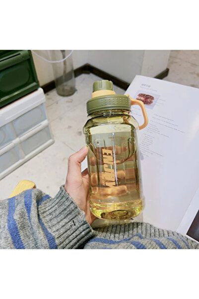 Choice زجاجة رياضية خضراء سعة 1 لتر خالية من مادة BPA مع فلتر، زجاجة مياه كبي...