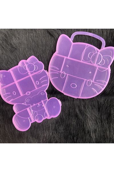 Choice A And B Hello Kitty Sanrio Plastic Jewelry Storage Box For Necklace Earring Pills Organizer Nail Bea