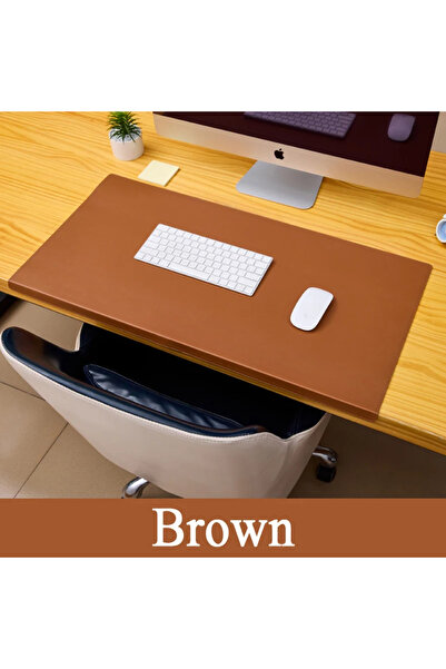 Choice 90X43CM Brown Folding Big Mouse Pad Elbow Guard Wrist guard PU Leather Office Desk Mat Laptop Comput