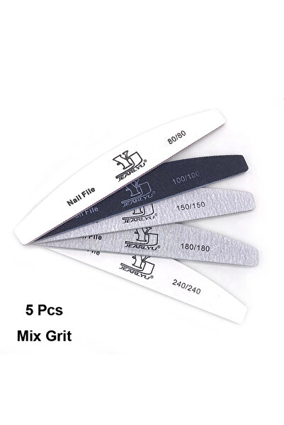 Choice مجموعة من 5/25 قطعة من مبرد الأظافر بألوان متنوعة بحبيبات 80/100/150/1...