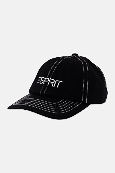 Esprit Men Embroidered Logo Cap, Black