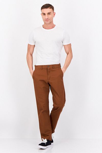 GAP Men Straight Fit Solid Chino Pants, Brown
