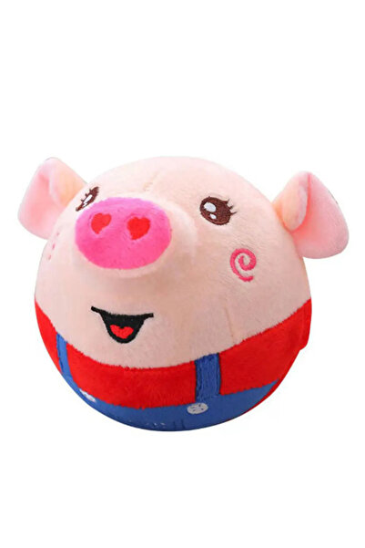 Choice Red Pig No Remote Electronic Pet Dog Toy Ball Pet Bouncing Jump Ball M...