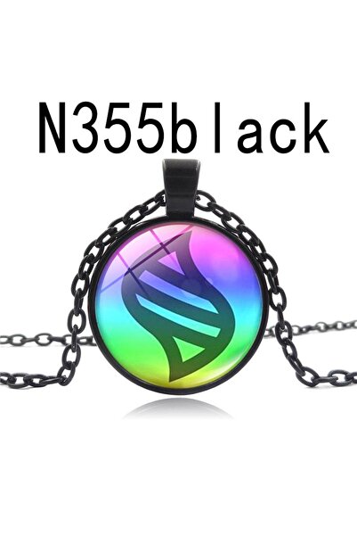 Choice قلادة N355-black Anime Mega Stone Poke قلادة من الزجاج المقبب على شكل ...