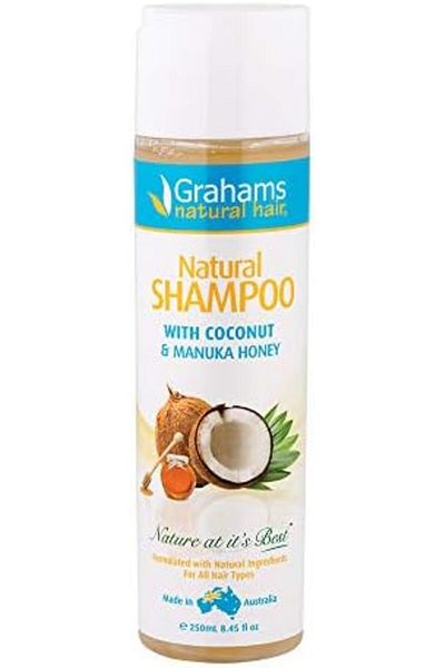 Grahams Natural Hair Shampoo With Coconut & Manuka Honey | With Natural Ingredient Clinically Tested