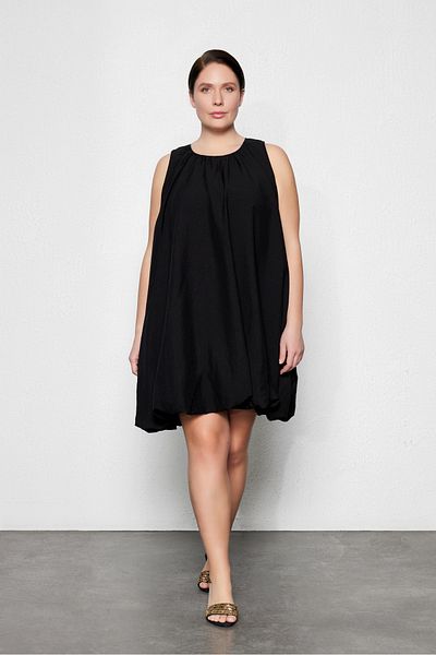 LUOKK Dolce Plus Size Mini Bubble Dress Black