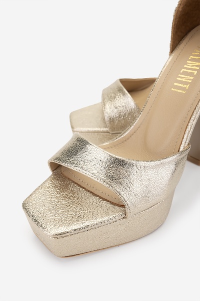 Valmenti Women's Vegan Gold Heeled Shoes