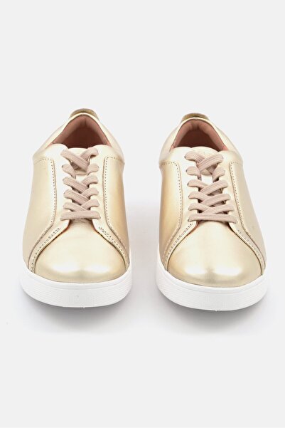 Fitflop Women Rally Sneaker Lace Up Casual Shoes, Gold