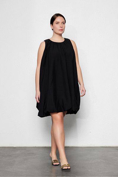 LUOKK Dolce Plus Size Mini Bubble Dress Black