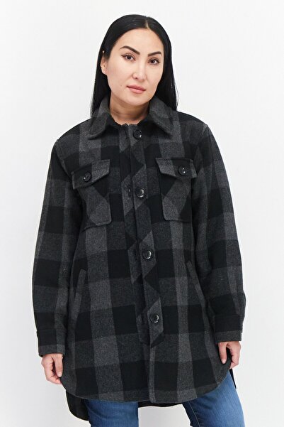 Sam Edelman جاكيت نسائي منقوش، أسود