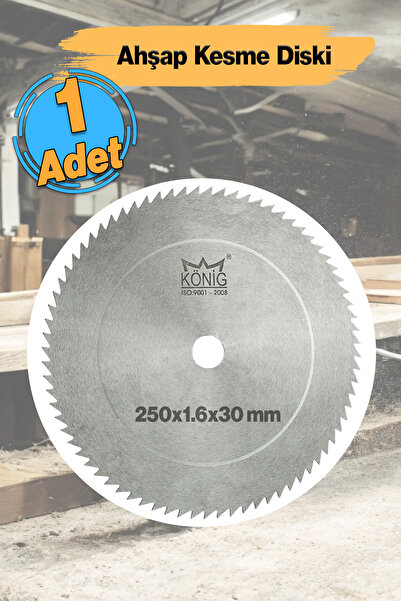 Badem10 Marangoz Sunta Mobilya Ahşap Kesme König Daire Testere Elmassız 250x1.6x30 mm Kesim Diski