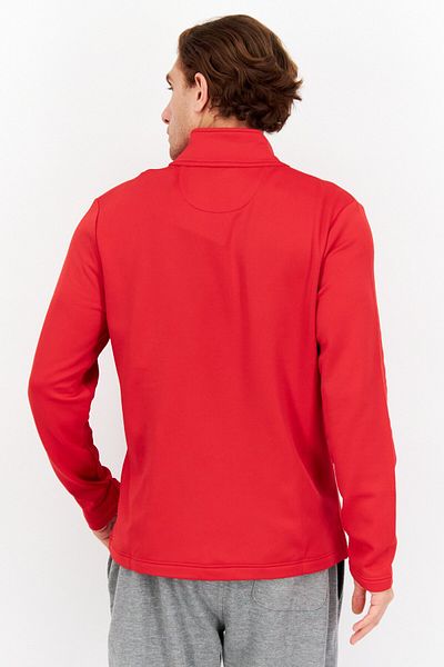North Sails Men High Neck Graphic Print Jacket Shirt, Red