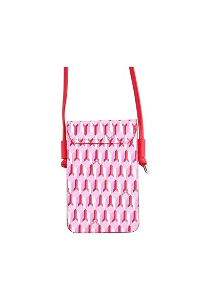 dellel Dellel Pink Vegan Leather Crossbody Mobile Phone Holder