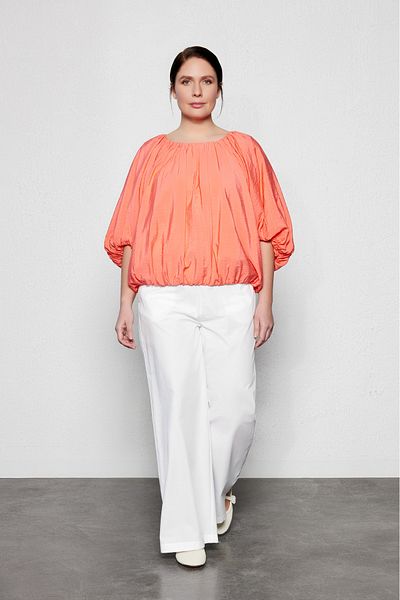 LUOKK Nali Large Size Balloon Sleeve Blouse Orange