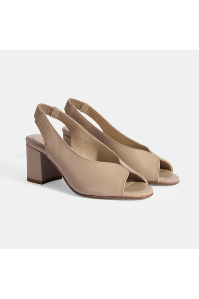 Desa Women's Mink Desacomfort Slingback Heeled Shoes with Rubber Band