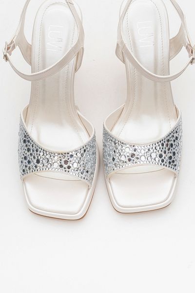 LuviShoes Pantofi de seara pentru dama ANCHE Mother of Pearl Stone