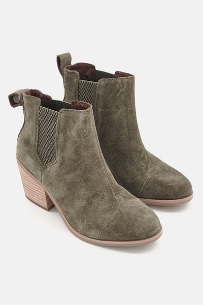 Toms Women Everly Slip On Ankle Boots, Dark Olive