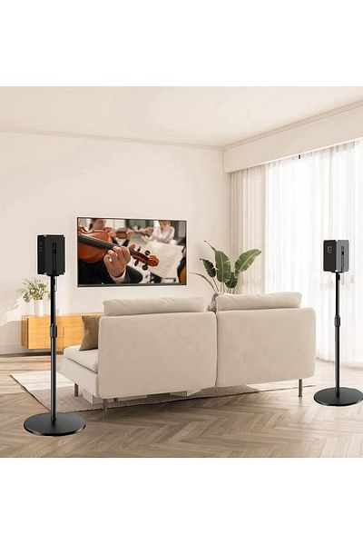 FlashHawk Speaker Stands- Height Adjustable,Universal Satellite Speakers,Set of 2 for Bose Polk JBL Sony A9RS5
