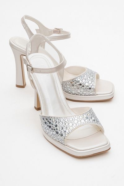 LuviShoes Pantofi de seara pentru dama ANCHE Mother of Pearl Stone