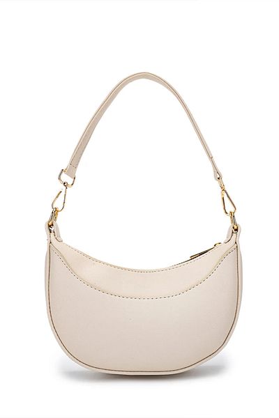 Ecrou Geantă de umăr mică Half Moon – Crem