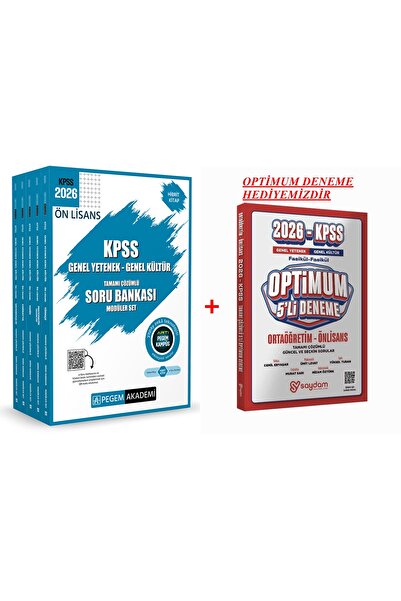 Pegem Akademi Yayıncılık PEGEM KPSS 2026 ÖN LİSANS MODÜLER ÇÖZÜMLÜ SORU BANKA...