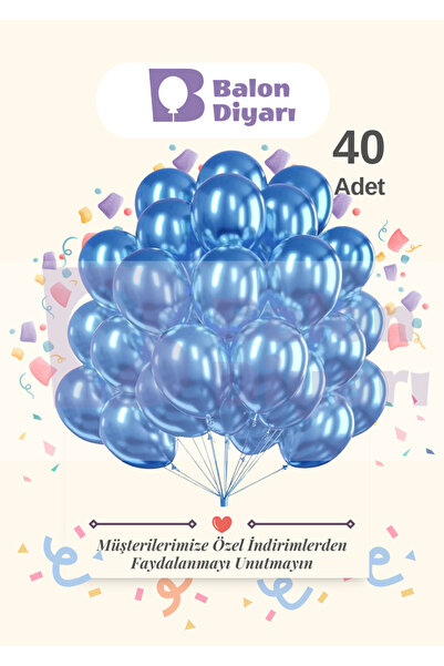 BALON DİYARI 12INC بالون كروم كبير الحجم مع مرآة جودة عالية 40 قطعة