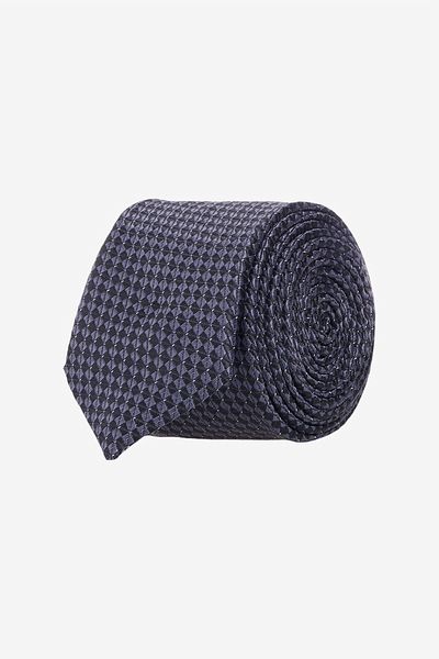 ALTINYILDIZ CLASSICS Men's Black Patterned Thin Tie