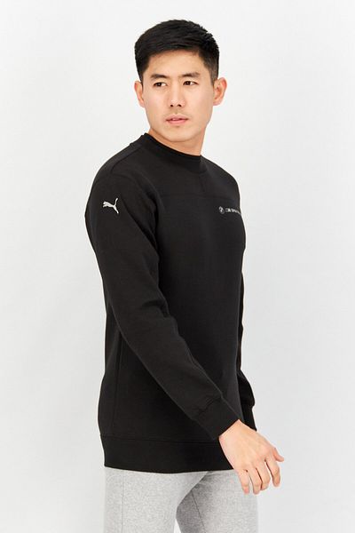 Puma Men Sportswear Fit Long Sleeve Graphic Printed Sweatshirt, Black