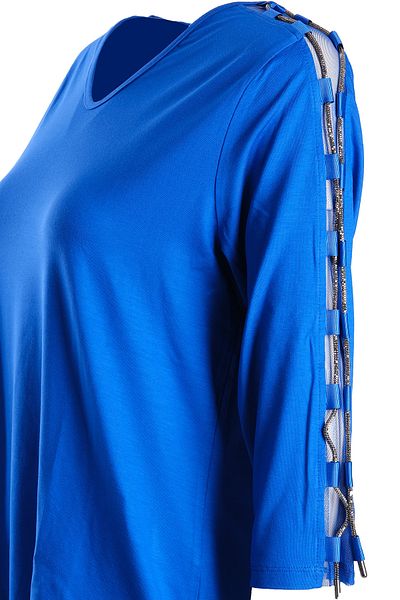 Vedi -Bb Minimalist V Neck 3/4 Sleeve Women's Blouse - Casual & Special Occasion