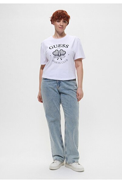 Guess Tricou alb casual pentru femei