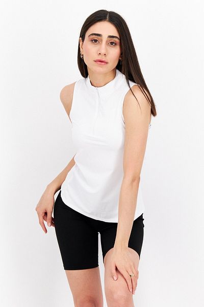 X by Gottex Women Sportswear Fit Sleeveless Training Top, White