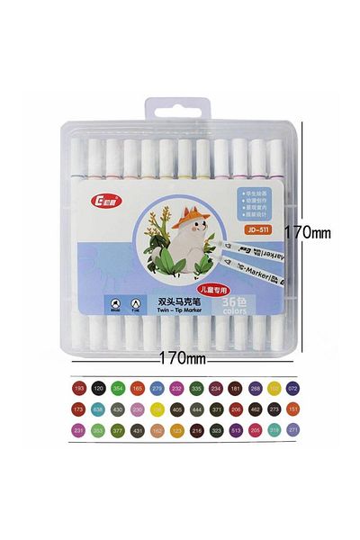 valkyrie 36 Pieces Slim Marker Pen Set