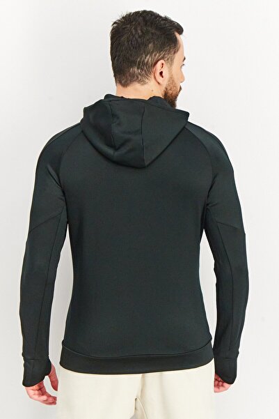 hummel Men Sportswear Fit Hooded Long Sleeve Training Sweatshirts, Black