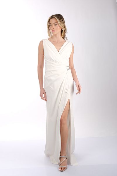 DORİ Βραδινό φόρεμα Doridorca Brokol Fabric Fish Cut με φαρδύ λουράκι