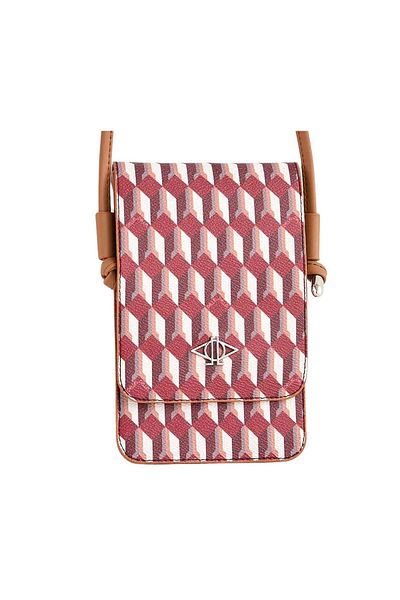 dellel Dellel Red Vegan Leather Crossbody Mobile Phone Holder