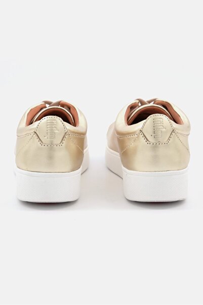 Fitflop Women Rally Sneaker Lace Up Casual Shoes, Gold