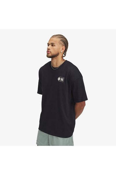 Under Armour Ανδρικό μαύρο μπλουζάκι Heavyweight Hoops Courtside