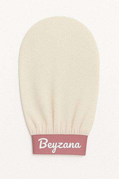 BEYZANA 1 Piece Premium Ecru Bath Shower Scrub Peeling Glove 100% Flushed Silk