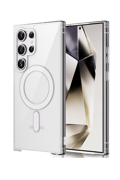 Samsung Galaxy S25 Ultra Case Transparent Launch Magsafe Wireless Original Cover with Charging Colorless