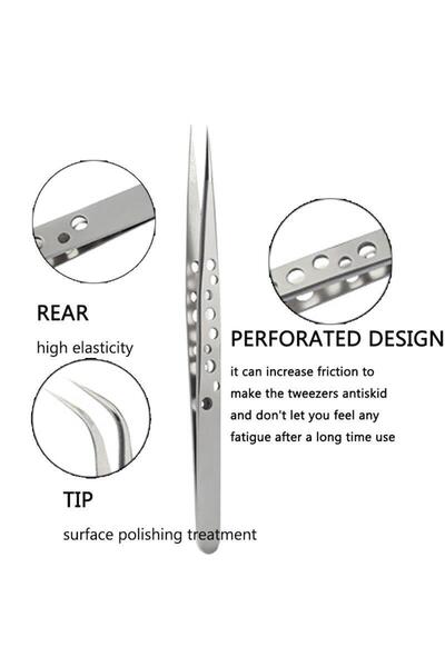 valkyrie Ipek Kirpik Cımbız Seti Antistatik Paslanmaz Çelik Kargaburun Ve Ayırma Cımbız Seti