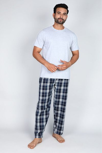 Victor and Jane Mens Premium 2pc Loungewear Set Knit & Woven