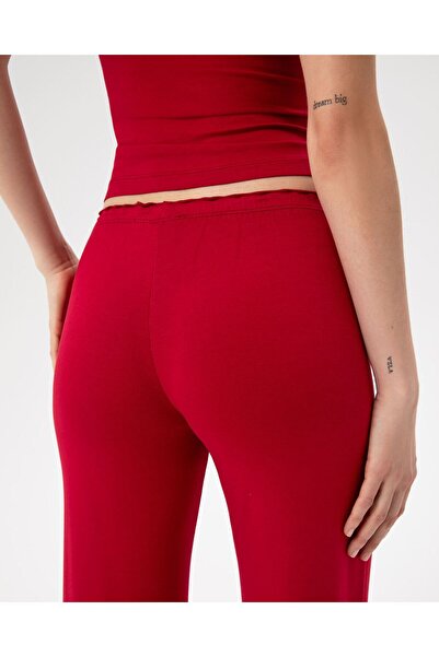 Ayma Active Red Women's Flare Pajamas - Long Ecovero ™ Viscous Pants