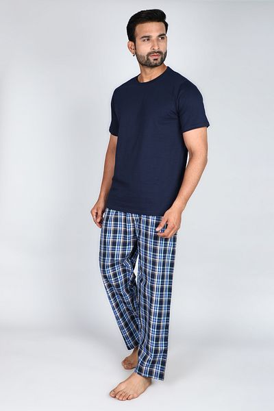 Victor and Jane Mens Premium 2pc Loungewear Set Knit & Woven