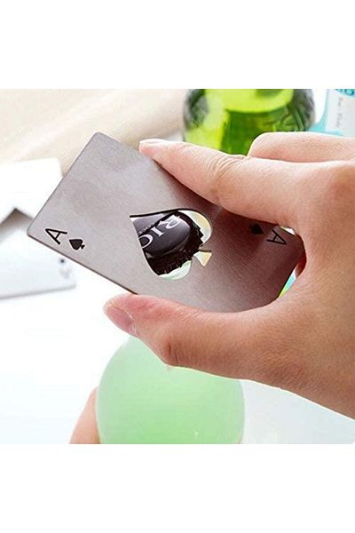 valkyrie Poker Card Match Ace Stainless Steel Bottle Opener