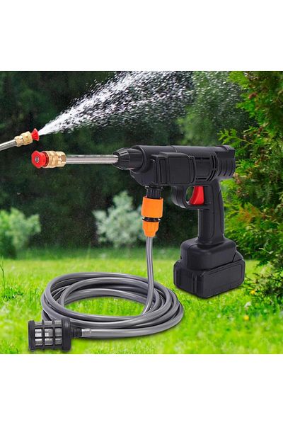 valkyrie 300w Şarjlı Oto Yıkama Tabancası Yüksek Basınçlı Hazneli Sulama Püskürtme Yıkama Akülü Çant