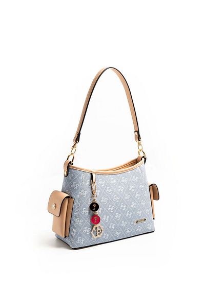 Silver Polo Geantă Polo argintie pentru femei/fete Blue-Matte Skin 1183-46604