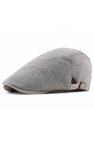 valkyrie Men's Italian Style Cap - Buckle, Adjustable Anti-Sweat, Gray